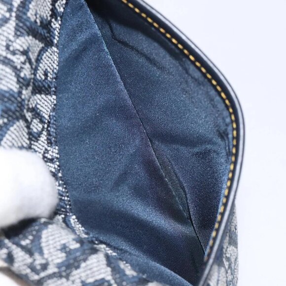 Christian Dior Trotter Canvas Pouch Navy Auth 119182 - Picture 12 of 16
